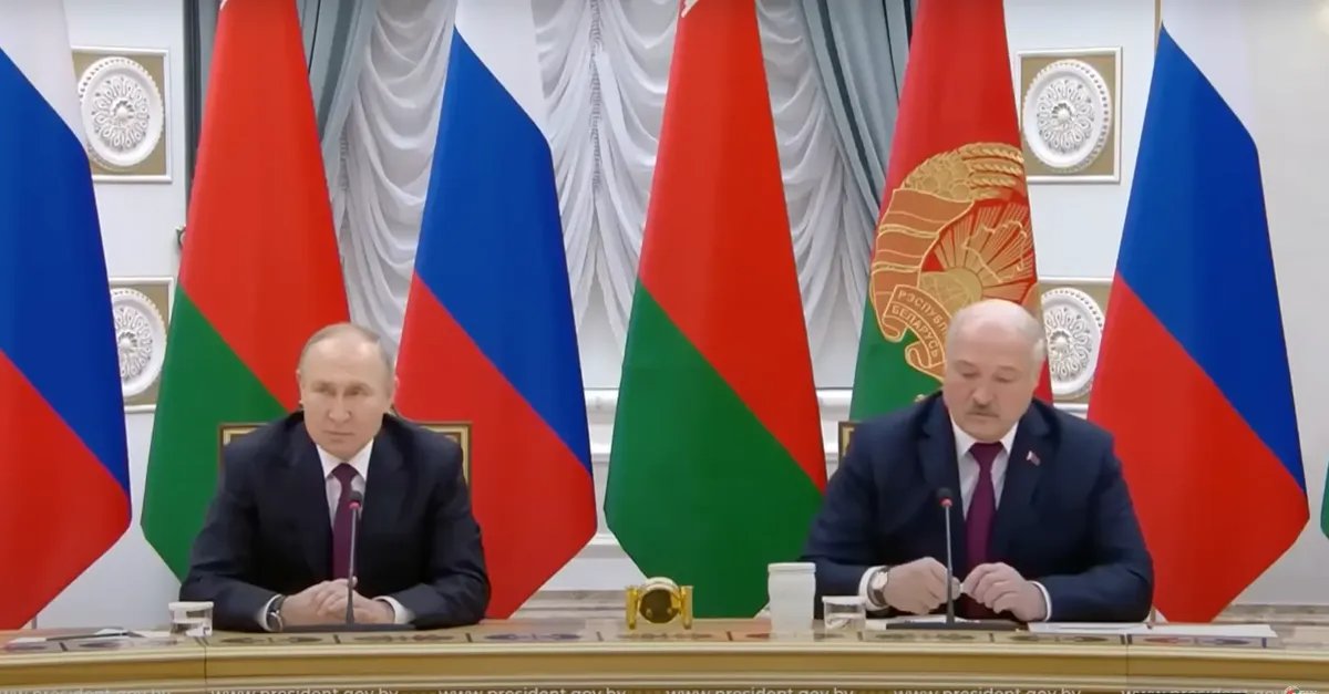 Vladimir Putin and Alyaksandar Lukashenka