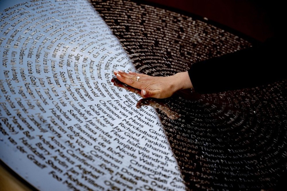 Relatives of victims at the MH17 Monument in Vijfhuizen, the Netherlands, 16 November 2022. Photo: EPA-EFE / ROBIN UTRECHT