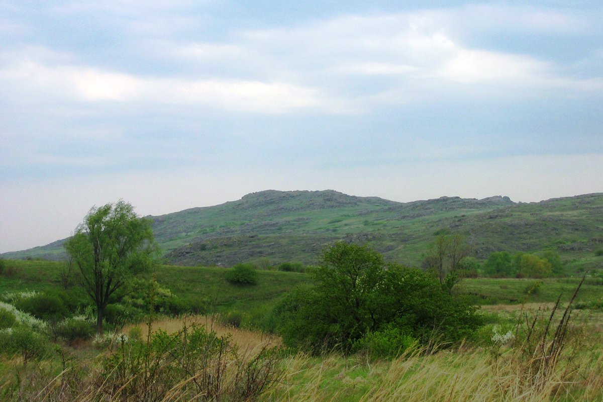 Panorama e kreshtës lindore të varreve prej guri të stepës së Ukrainës. Foto: Galkovsky / Wikimedia (CC BY 2.5)