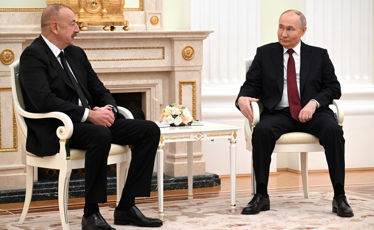 Takimi midis Vladimir Putin dhe Ilham Aliyev, 22 Prill 2024. Foto: Pavel Bednyakov / RIA Novosti / Kremlin