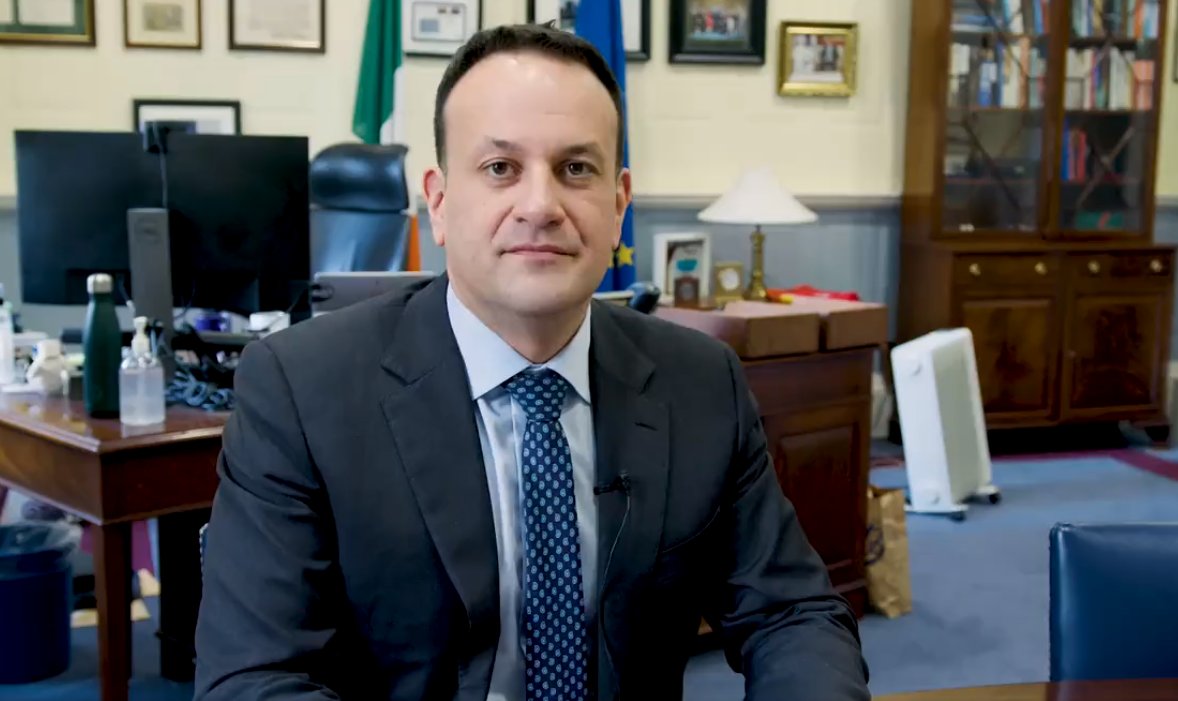 Заместитель премьер-министра Ирландии Лео Варадкар. Скриншот: twitter/LeoVaradkar
