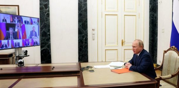 Заседание Владимира Путина постоянными членами Совета Безопасности. Фото: scrf.gov