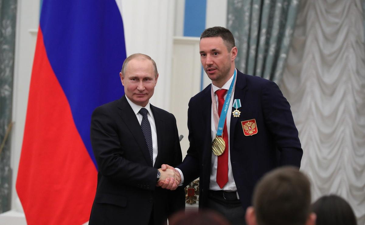 Вдадимир Путин и Илья Ковальчук. Фото:  Президент России