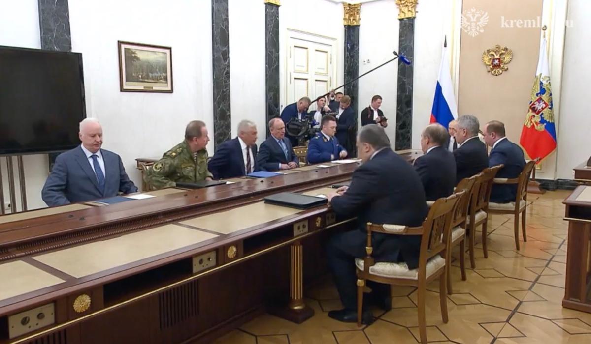 Совещание Владимира Путина с главами силовых ведомств. Фото: скрин видео