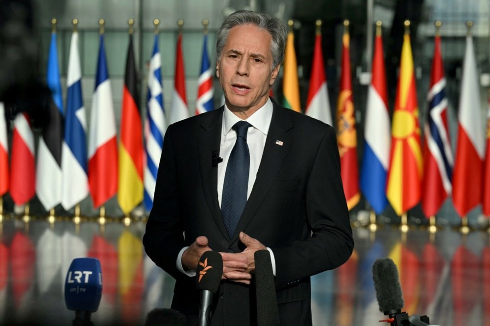 US Secretary of State Antony Blinken at NATO headquarters in Brussels, Belgium, 13 November 2024. Photo: EPA-EFE/NICOLAS TUCAT