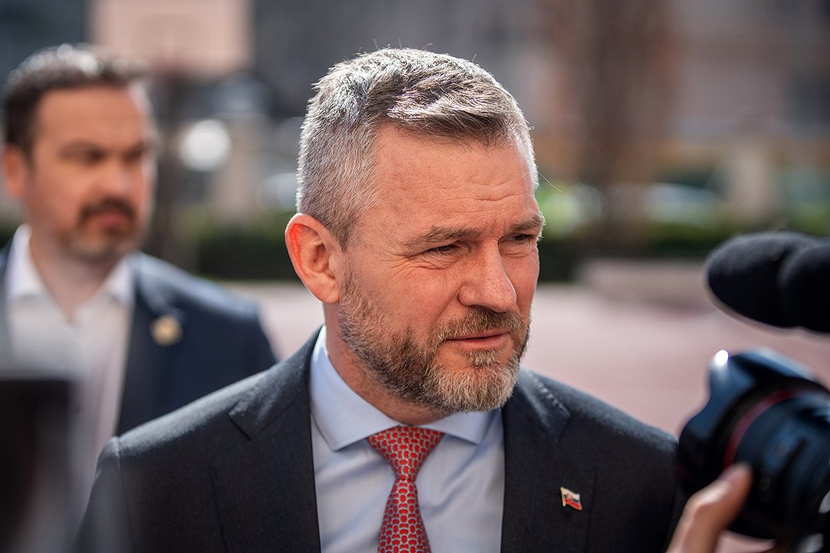 Спикер парламента Словакии и кандидат в президенты Петер Пеллегрини, 23 марта 2024 года. Фото: Jakub Gavlak / EPA-EFE