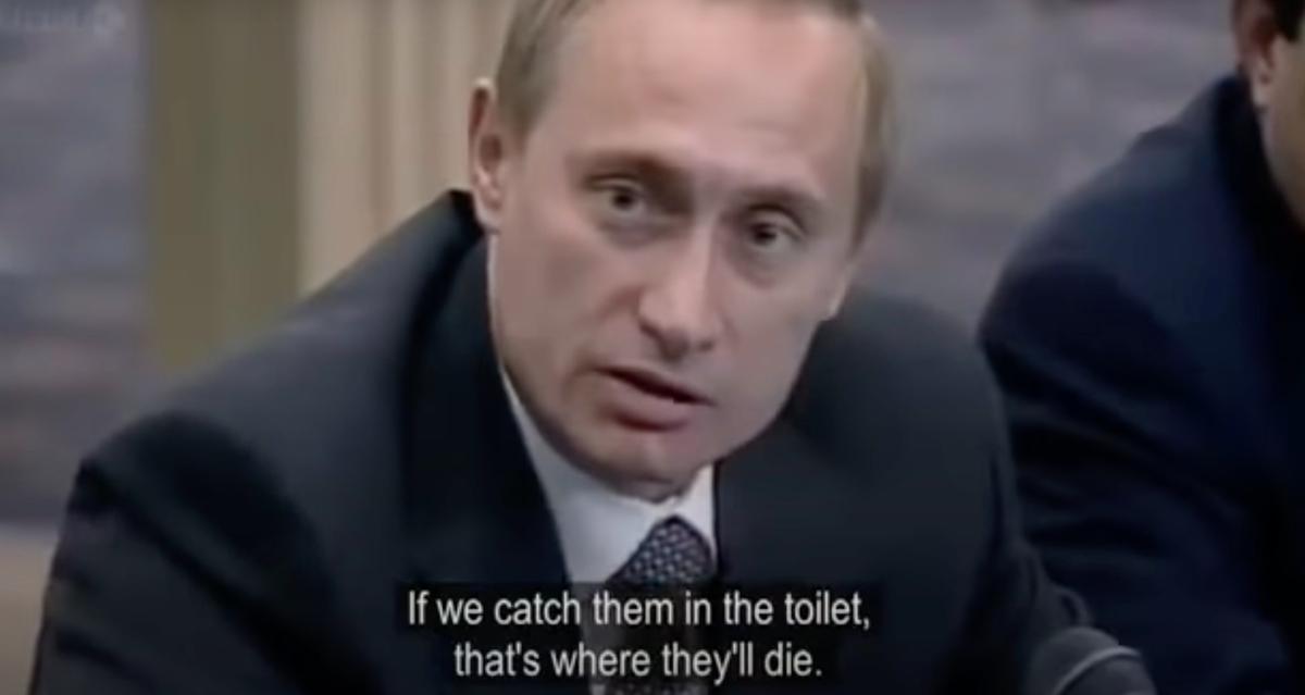 Пресс-конференция Владимира Путина в Астане, 24 сентября 1999 года. Фото: скрин  видео