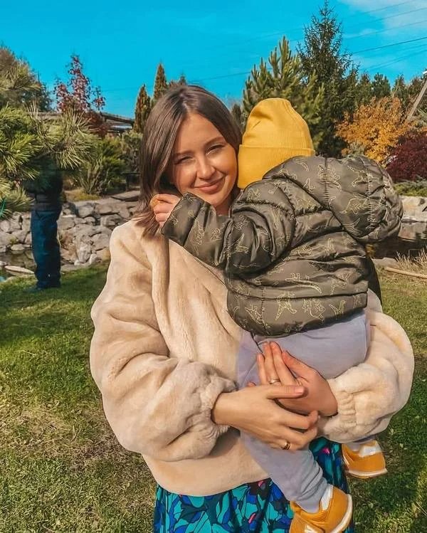Katia with her son. Photo: social media