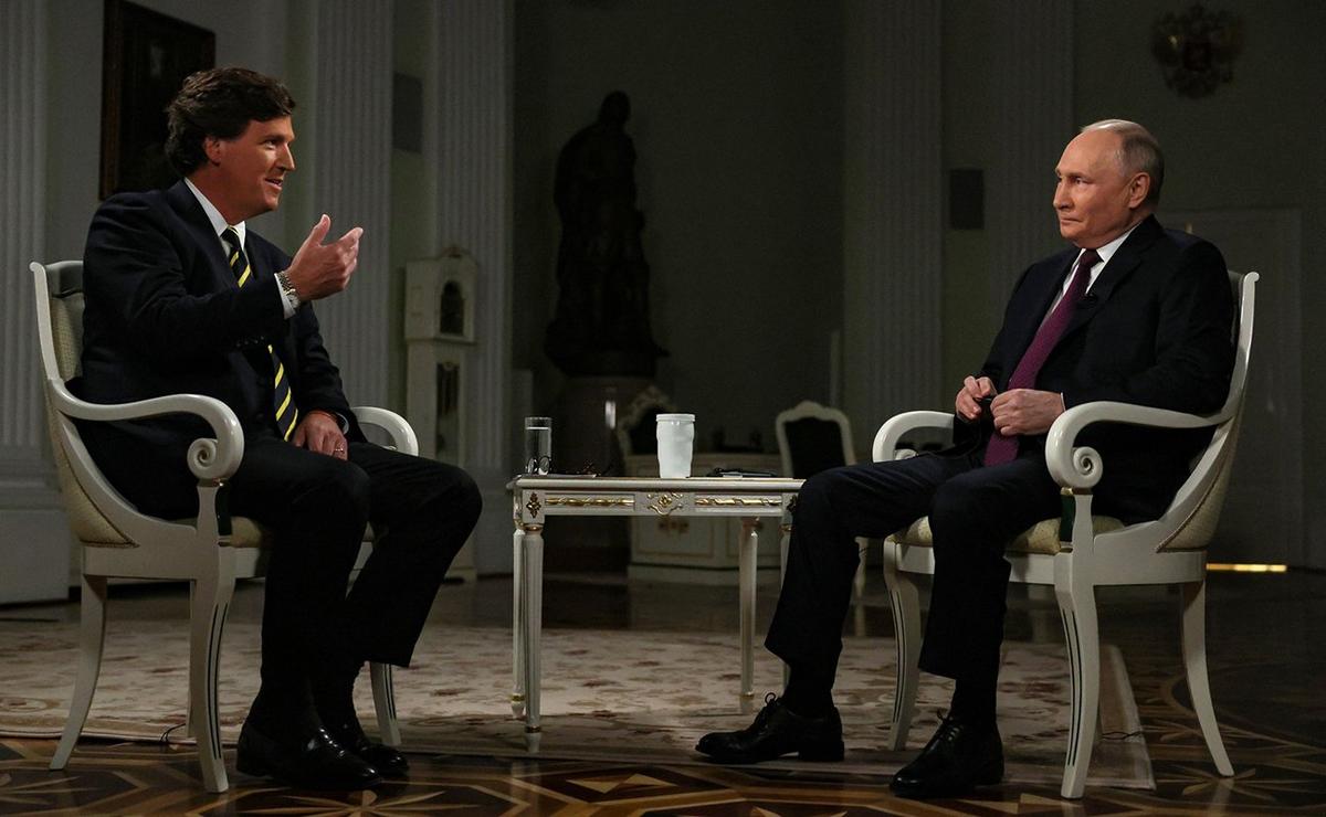 Интервью Владимира Путина Такеру Карлсону. Фото: Kremlin