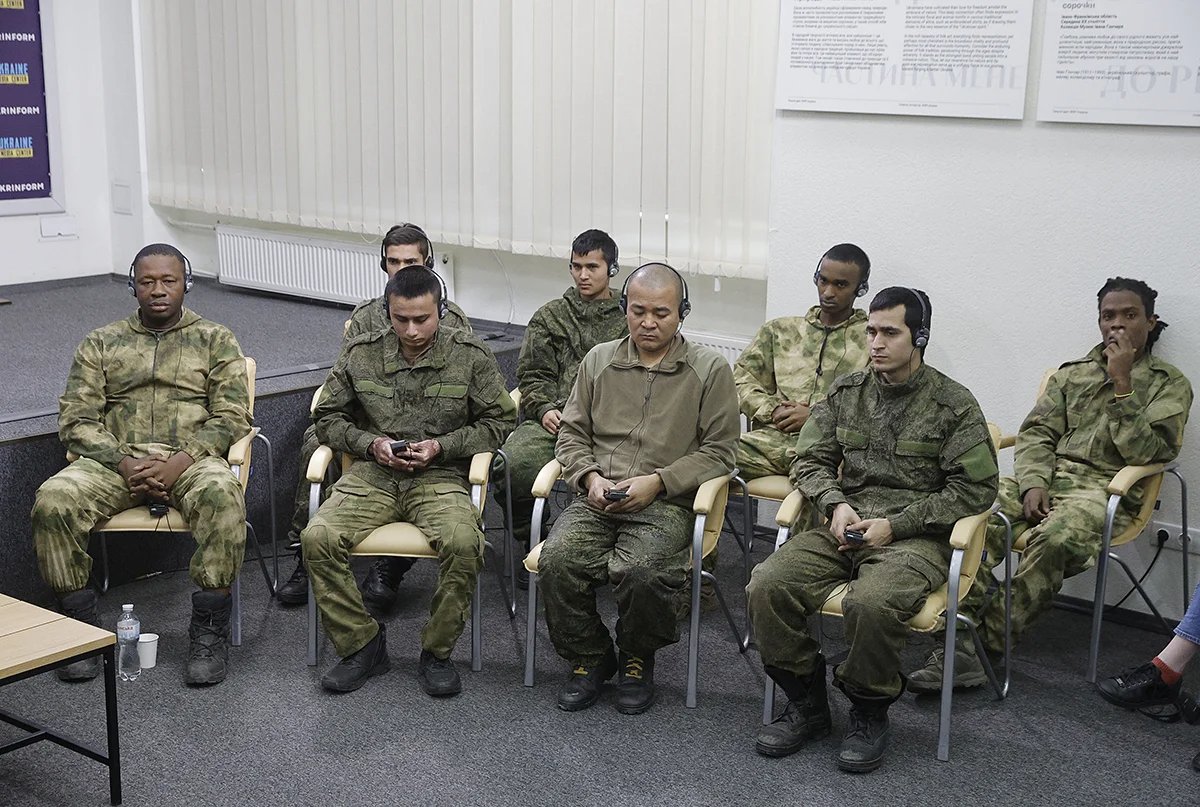 Foreign citizens captured by Ukrainian troops while fighting for the Russian military in Ukraine, 15 March 2024. Photo: Sergey Dolzhenko / EPA-EFE