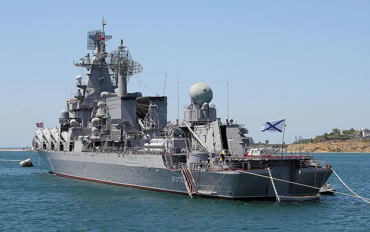 The cruiser Moskva in Sevastopol Bay, 2012, 10 years before it was sunk by Ukrainian forces soon after Russia’s full-scale invasion. Photo: Georgy Chernilevsky, public domain /  wikimedia.org