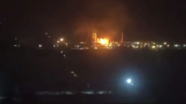 На Волгоградском нефтеперерабатывающем заводе после падения беспилотника произошел пожар