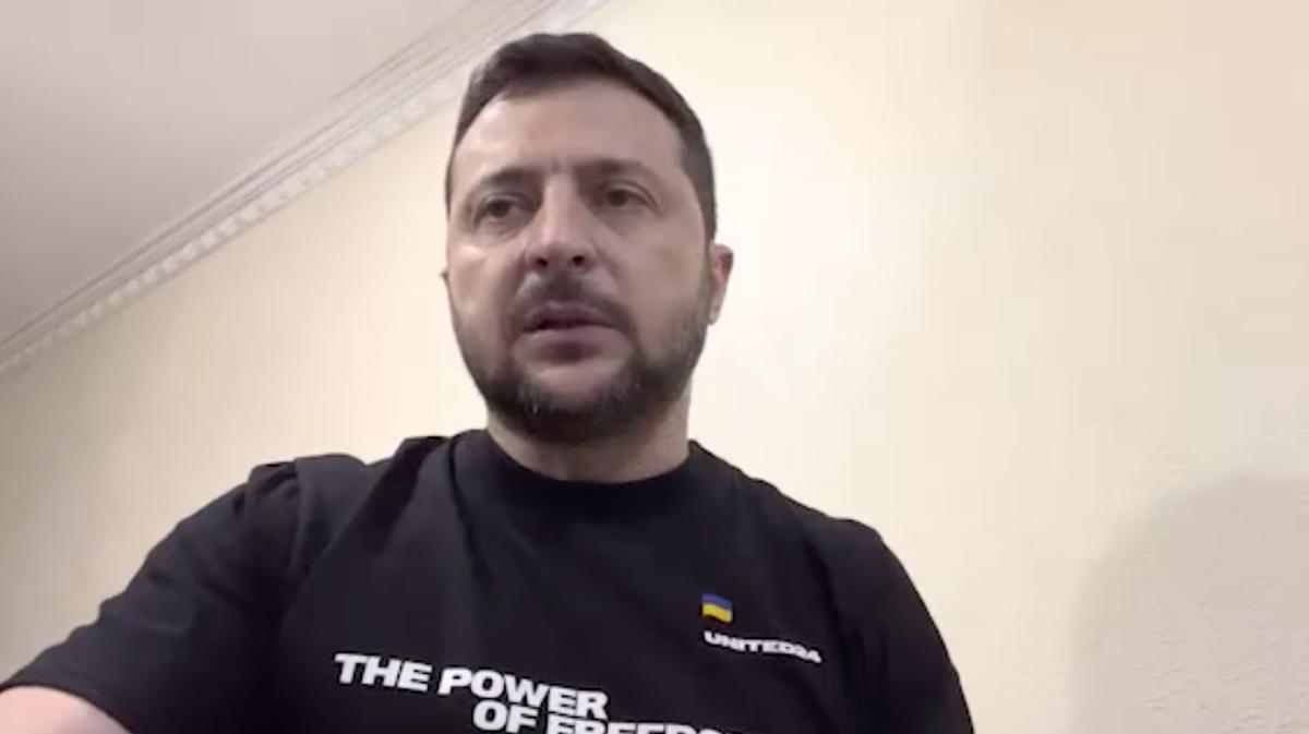 Скриншот обращения Зеленского.