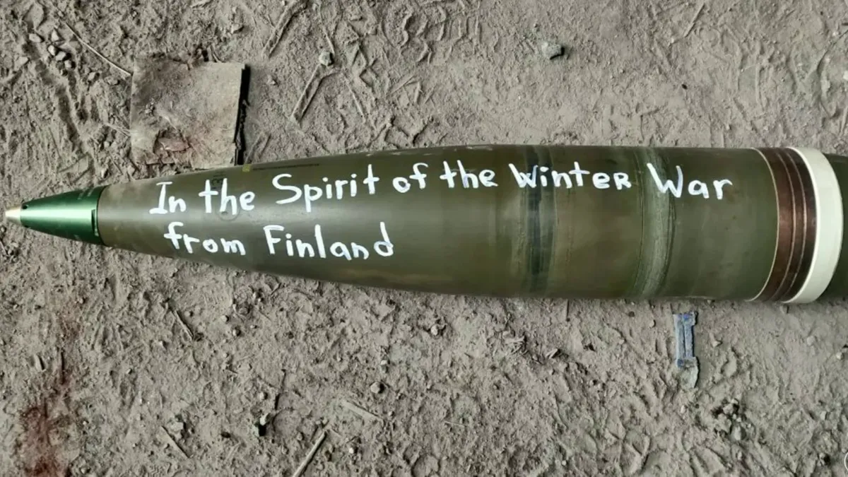 Послание на снаряде о Советско-финляндской войне (Зимней войне). Фото: Signmyrocket