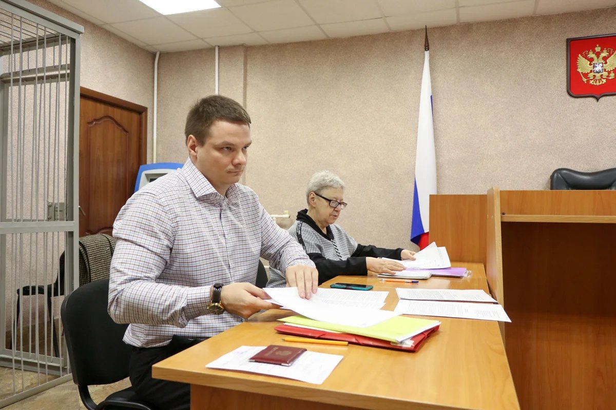 Tatyana Kotlyar in court with her lawyer. Photo: Tatyana Kotlyar