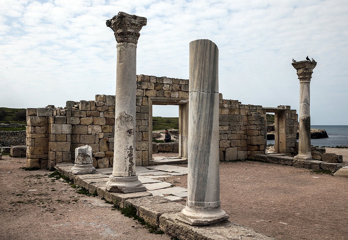 Rrënojat e Tauridit Chersonese në Sevastopol, Krime, Ukrainë, 1 Prill 2014. Foto: Sergey Ilnitsky / EPA-EFE