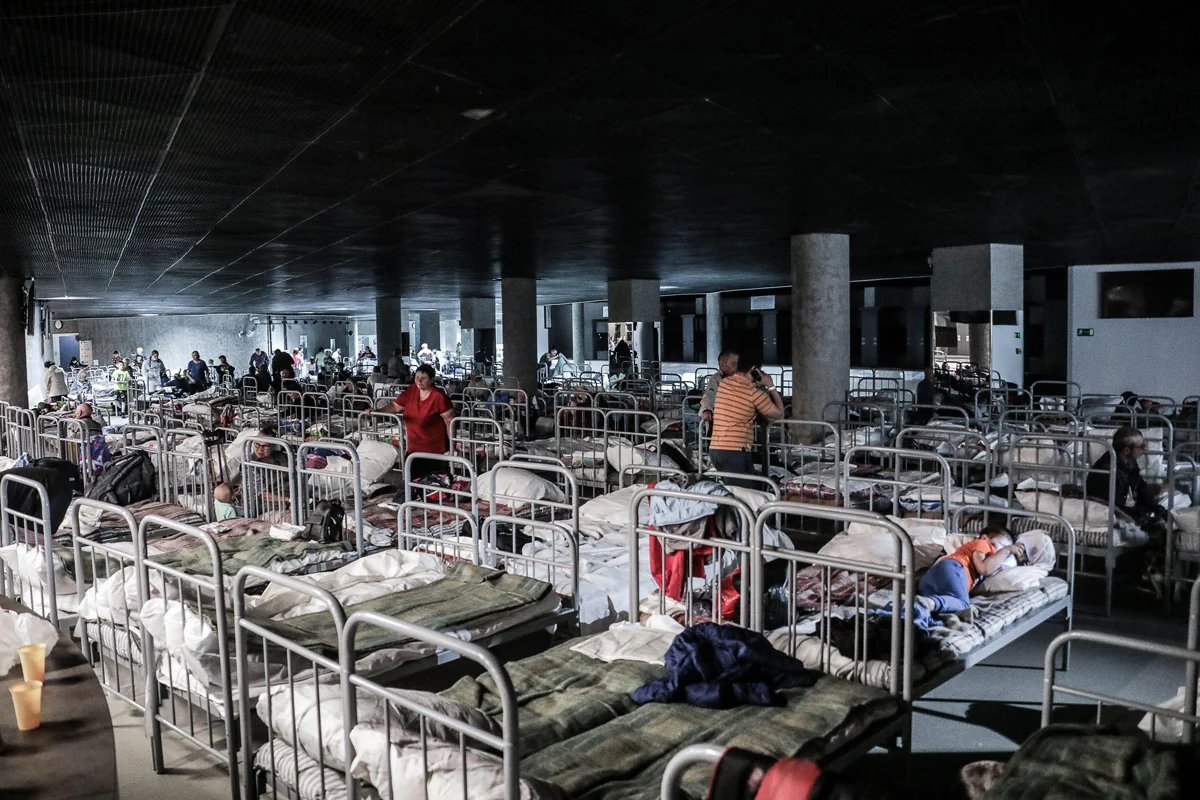 A temporary accommodation centre in Belgorod, 1 June 2023. Photo: Picvario Media, LLC / Alamy / Vida Press