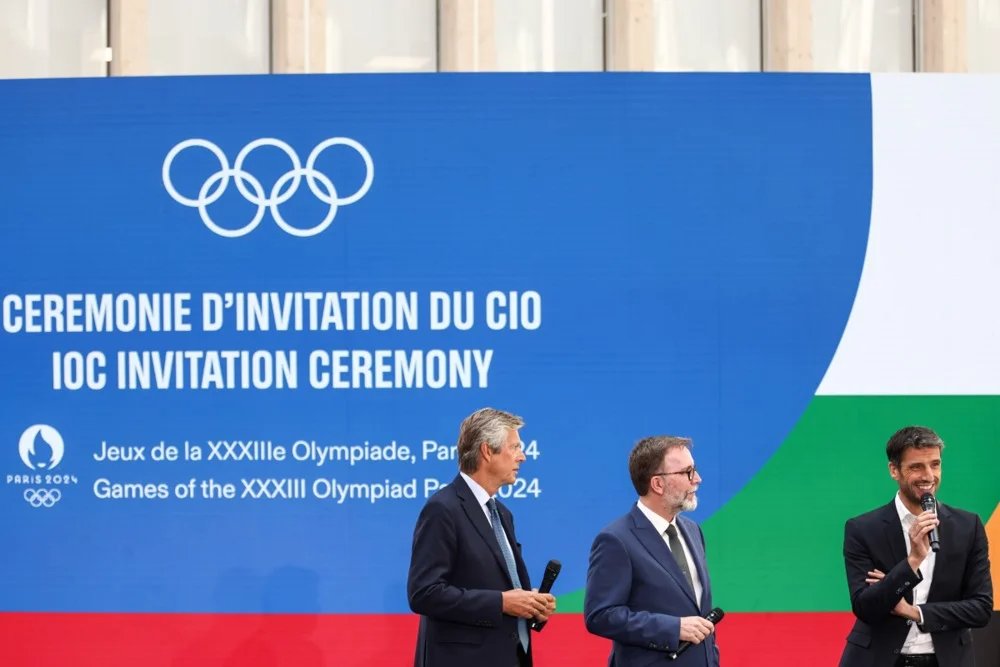 Invitation ceremony for the 2024 Olympic Games in Paris. Exactly one year before opening. Photo: EPA-EFE/MOHAMMED BADRA