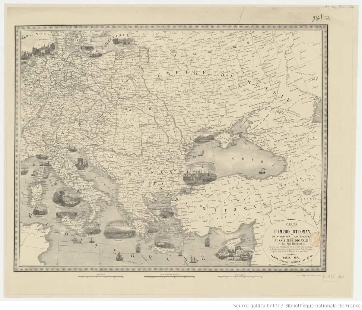 A 19th-century French map focused on Eastern Europe and Asia Minor. Source: gallica.bnf.fr
