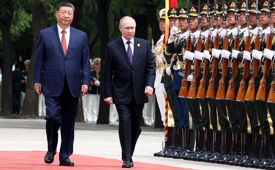 Церемония официальной встречи Владимира Путина Си Цзиньпином. Фото: Кремль.