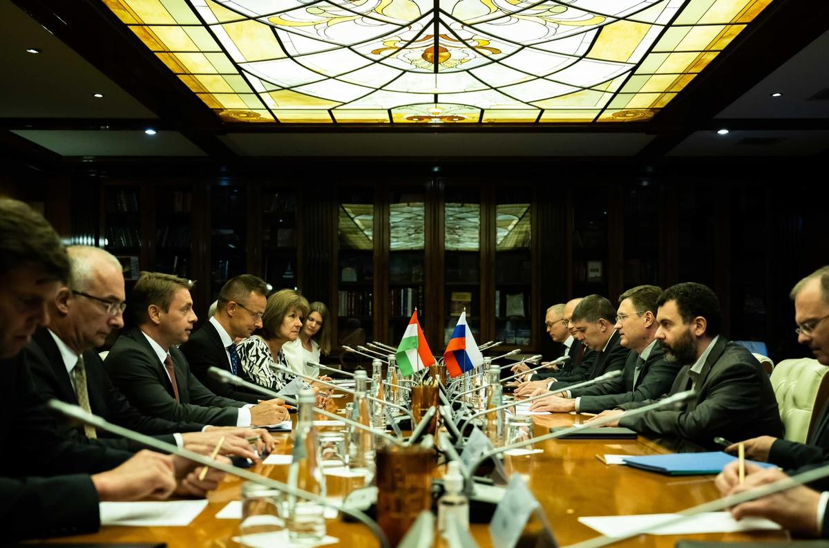 Переговоры Петера Сийярто и Александра Новака в Москве, 21 июля 2022 г. Фото:  Facebook
