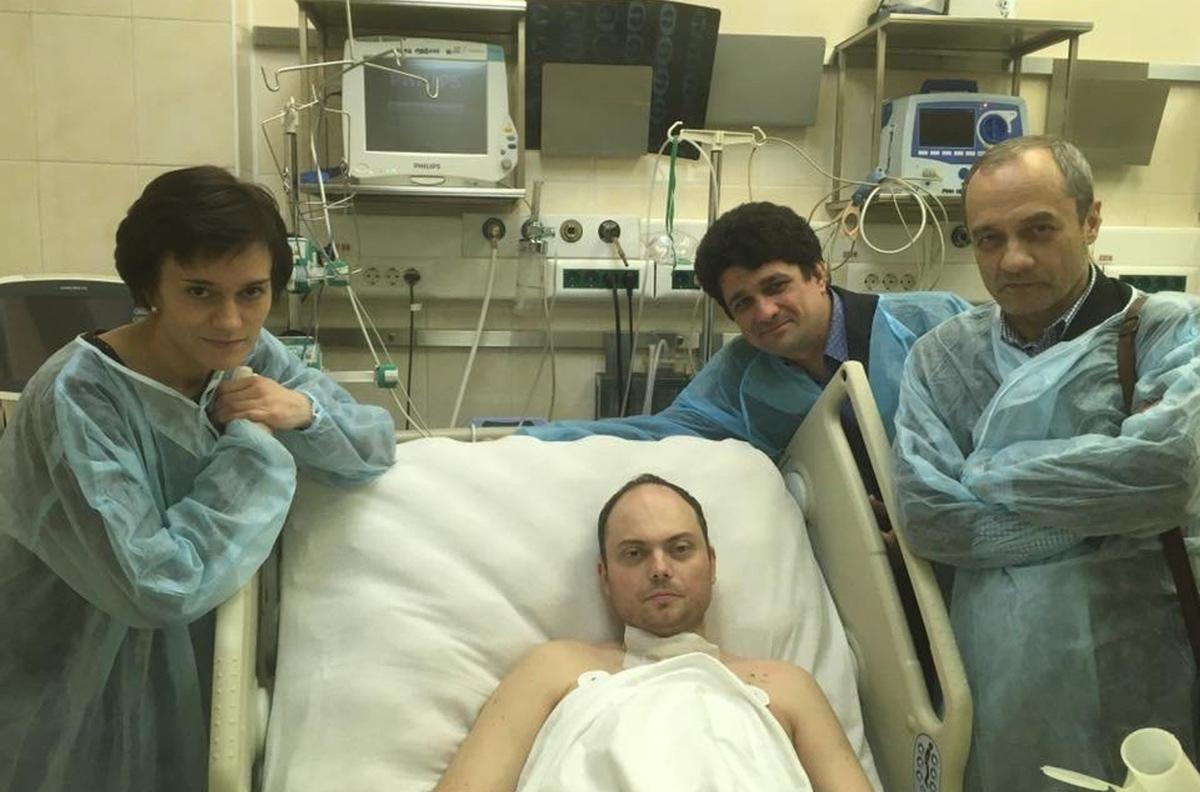 Владимир Кара-Мурзa после отравления. Фото:  Facebook