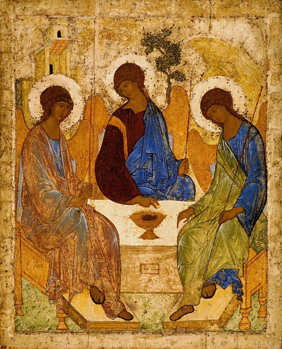 Икона «Троица» Андрея Рублева. Фото:  Wikimedia Commons