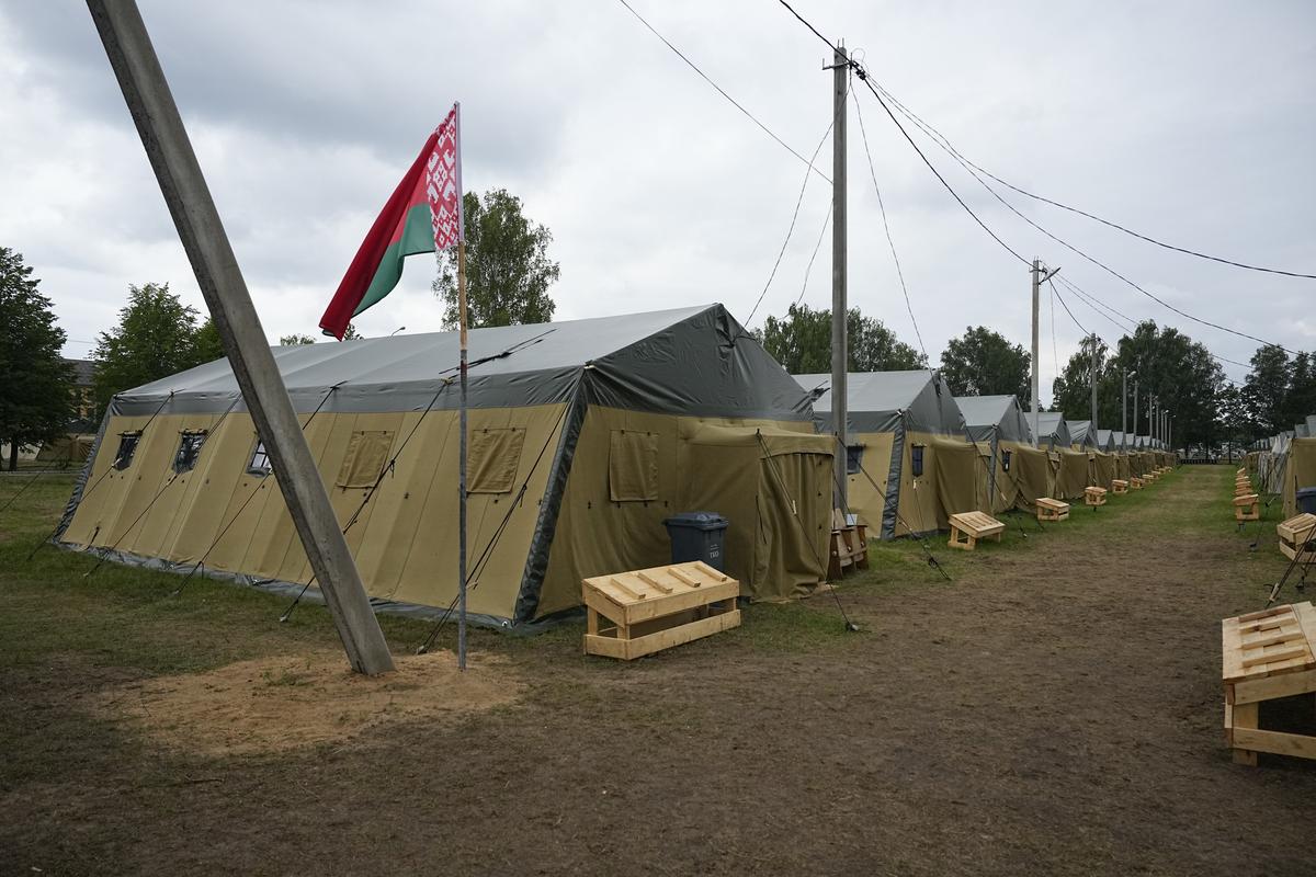 Лагерь ЧВК «Вагнер» в Беларуси. Фото: Stringer / EFE / EPA