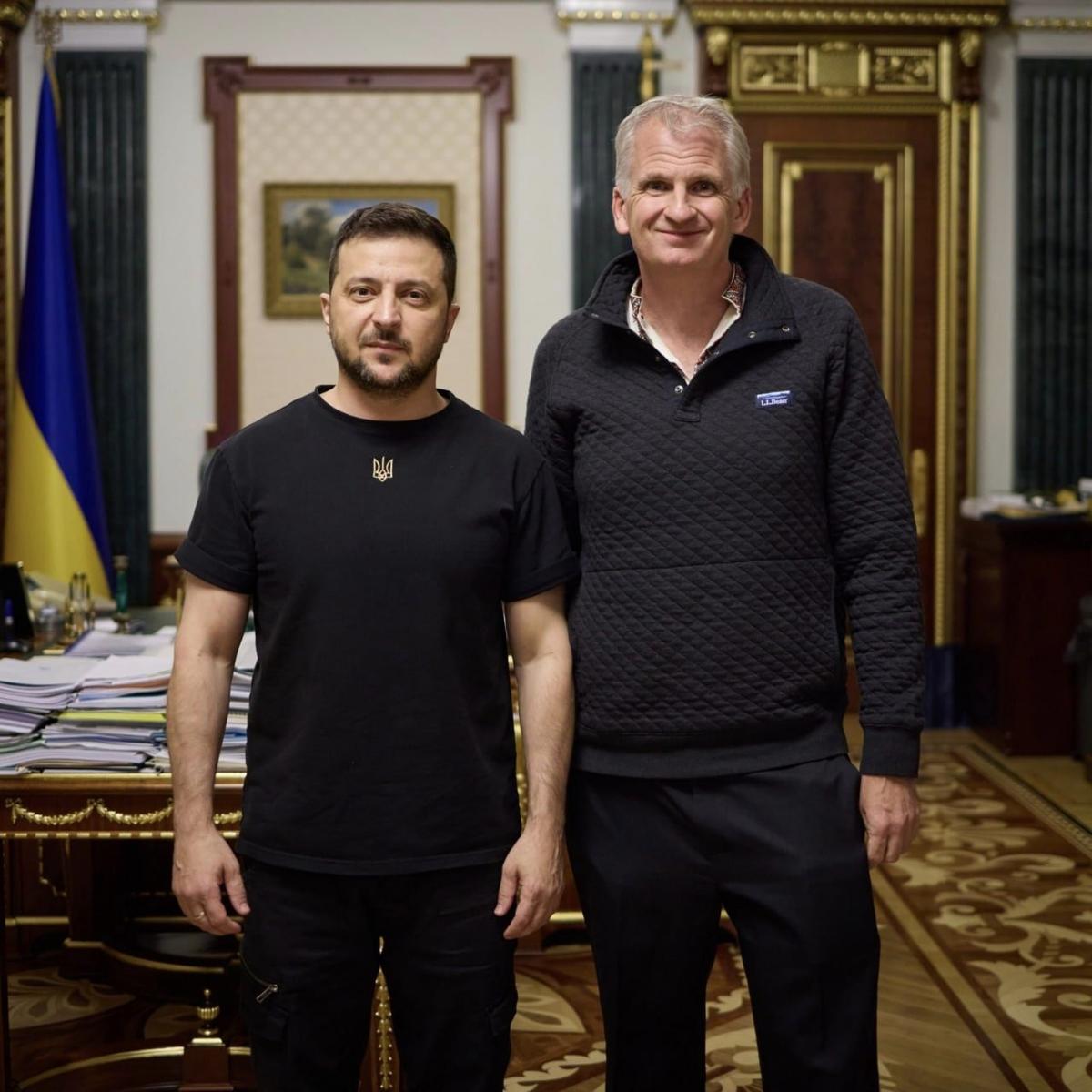 Президент Украины Владимир Зеленский и Тимоти Снайдер