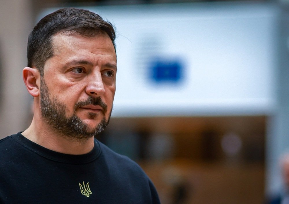 Zelensky attends the European Council Summit in Brussels last week. EPA-EFE/OLIVIER HOSLET