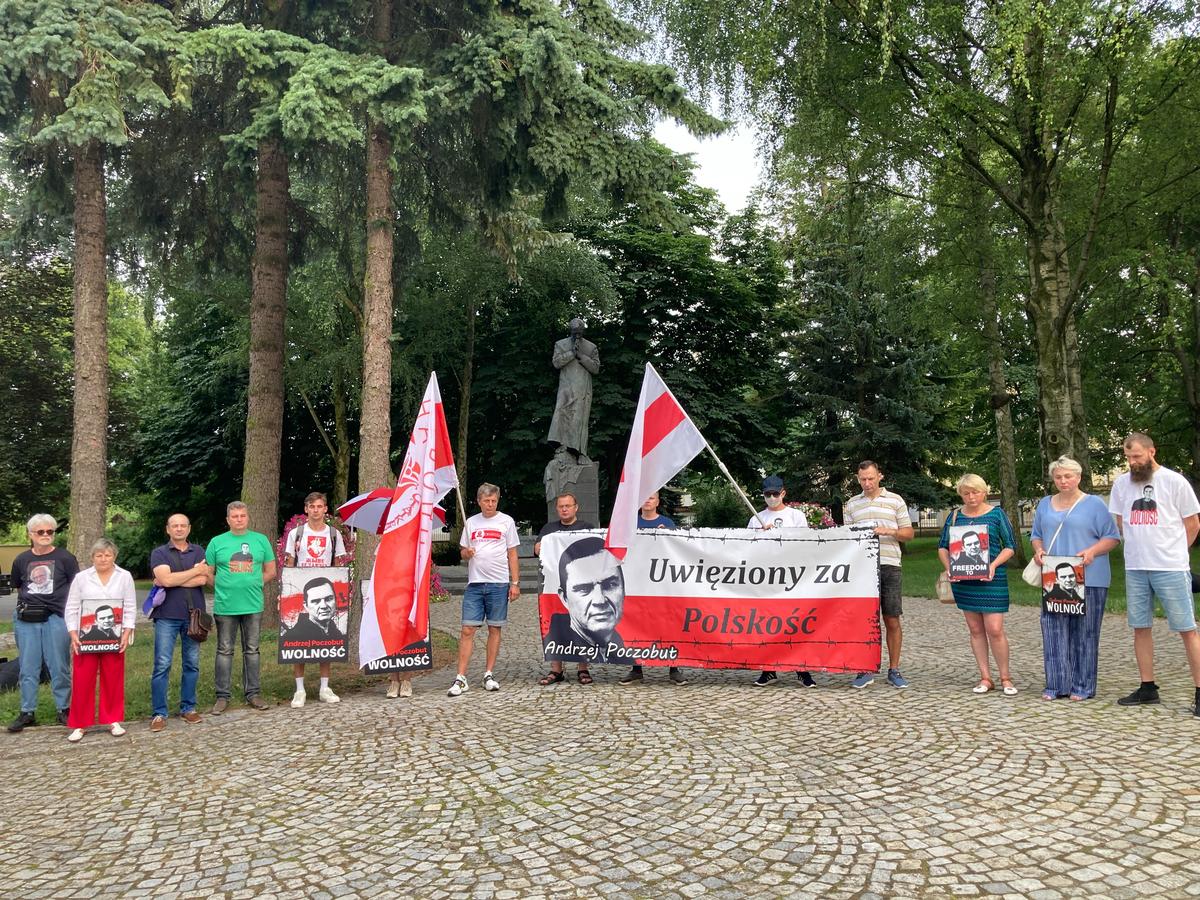 Акция активистов из Беларуси. Фото: Ирина Гарина, специально для «Новой газеты Европа»