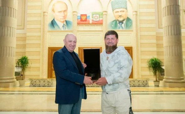Yevgeny Prigozhin and Ramzan Kadyrov. Photo:  Telegram
