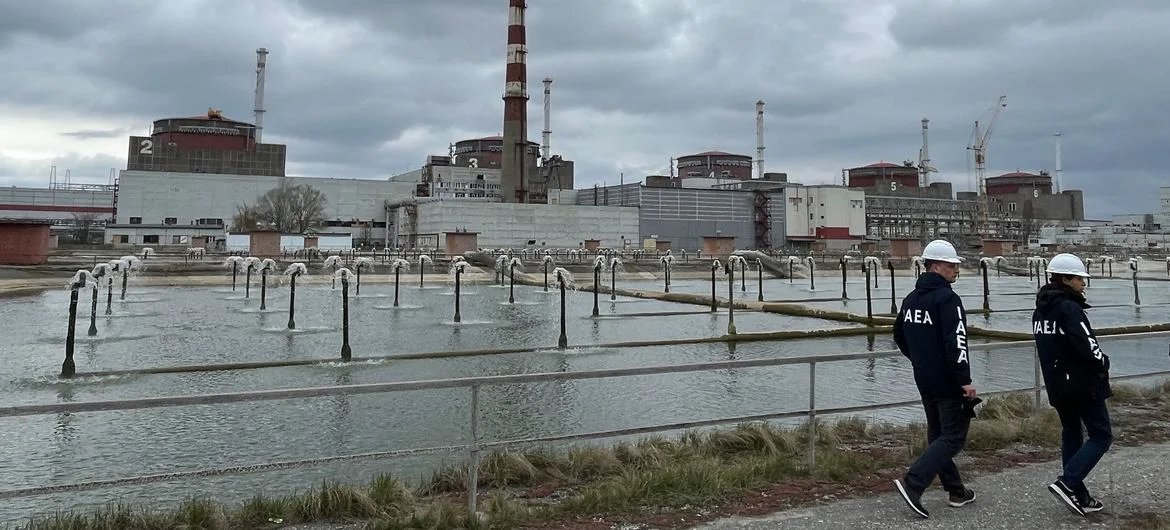 Photo: IAEA experts at the Zaporizhzhia NPP