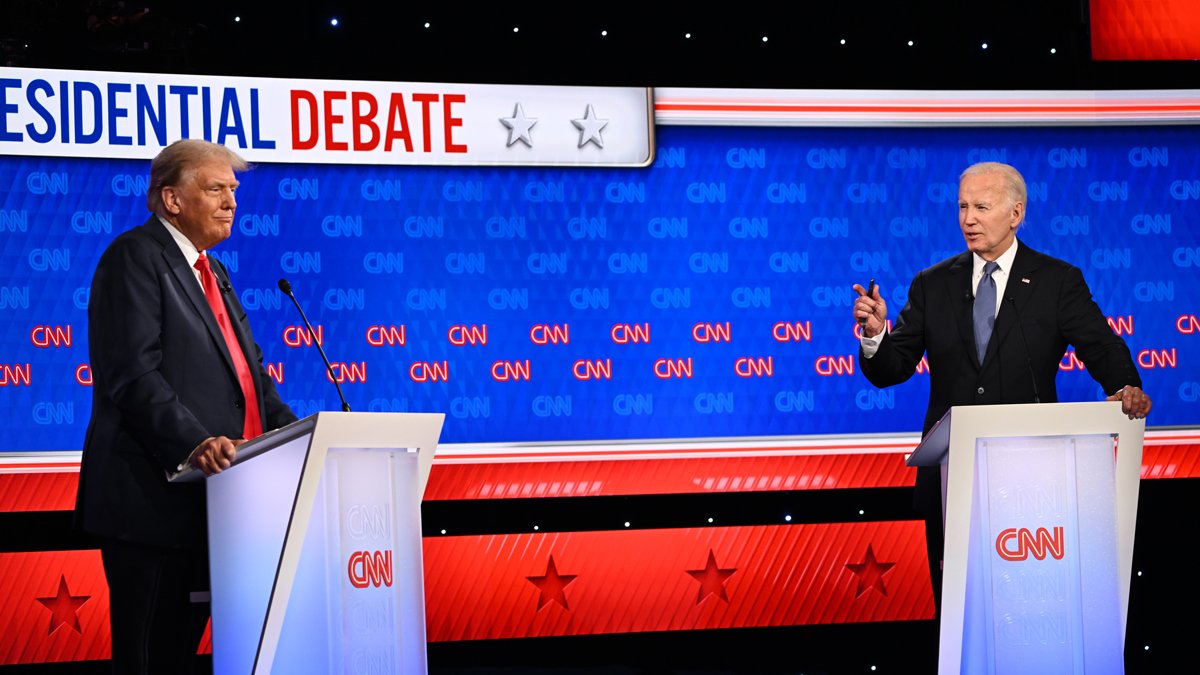 Дебаты Трампа и Байдена. Фото: Will Lanzoni / CNN Photos / EPA-EFE