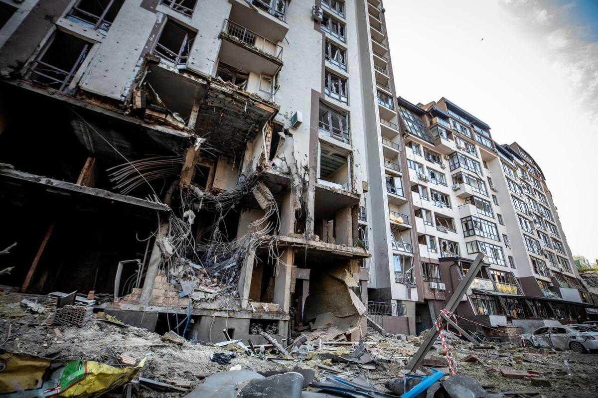 Киев после обстрела. Фото: telegram / Реальный Киев