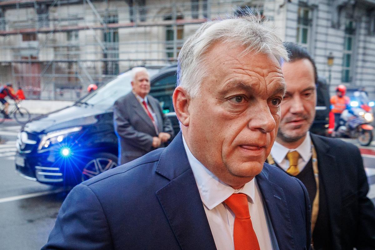 Hungarian Prime Minister Viktor Orbán in Brussels, Belgium, 17 October 2024. Photo: EPA-EFE/OLIVIER MATTHYS