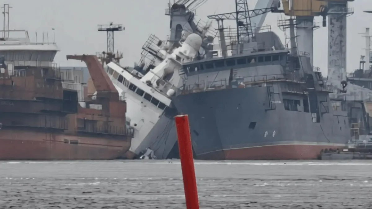 State-of-the-art Russian military icebreaker damaged in Ukrainian drone strike on Vyborg
