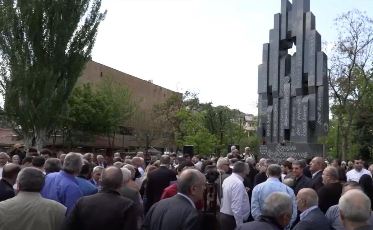 Открытие памятника участникам операции «Немезис». Фото: скрин  видео