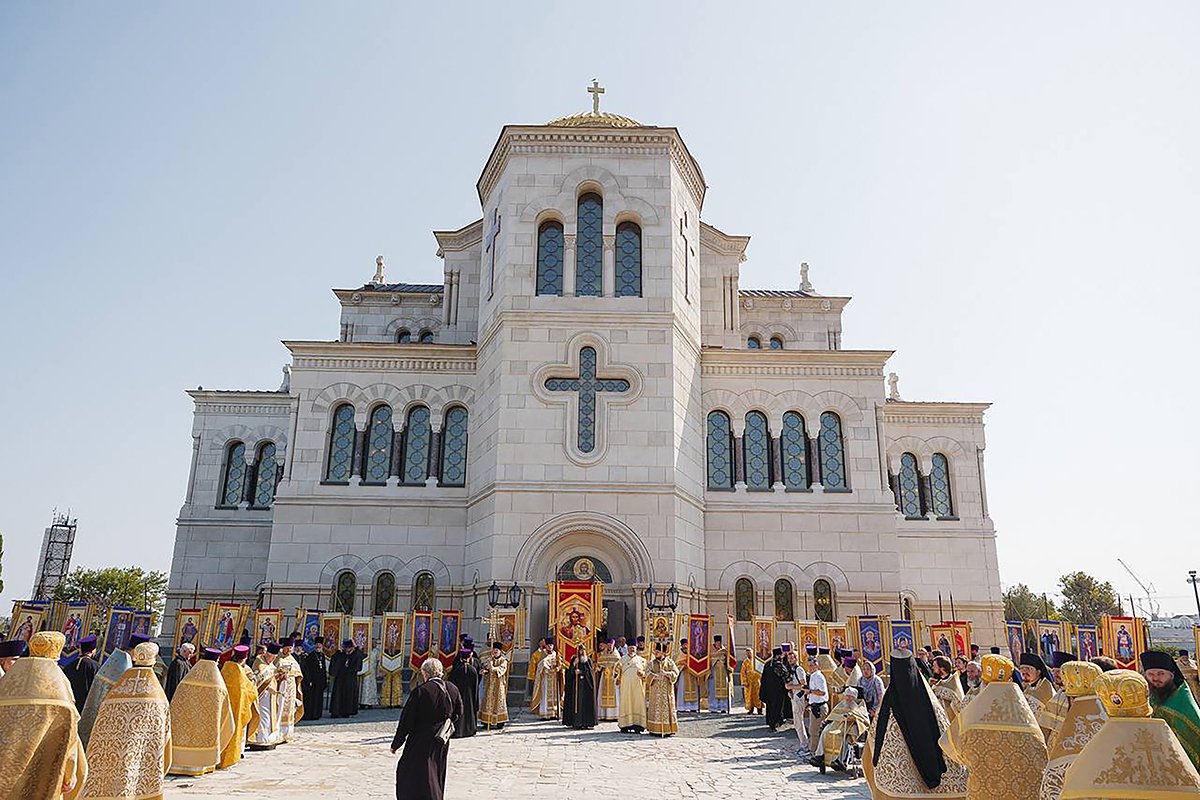 Shenjtërimi i kishës së muzeut dhe kompleksit të tempullit "Kersonezi i Ri". Foto: kanali telegram New Khersones