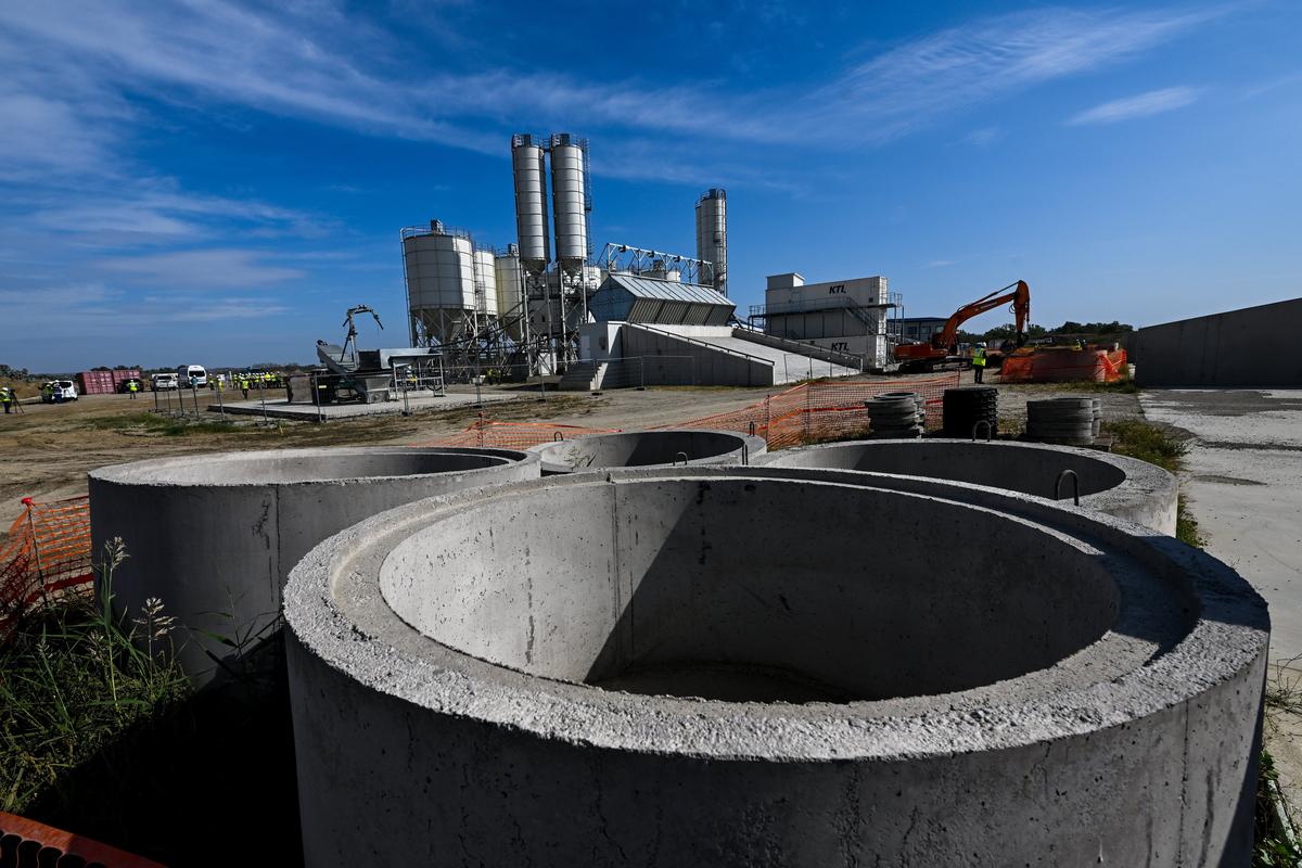 The Paks II Nuclear Power Plant being constructed by Rosatom in Paks, Hungary, 22 September 2023. Photo: PA-EFE / TIBOR ILLYES