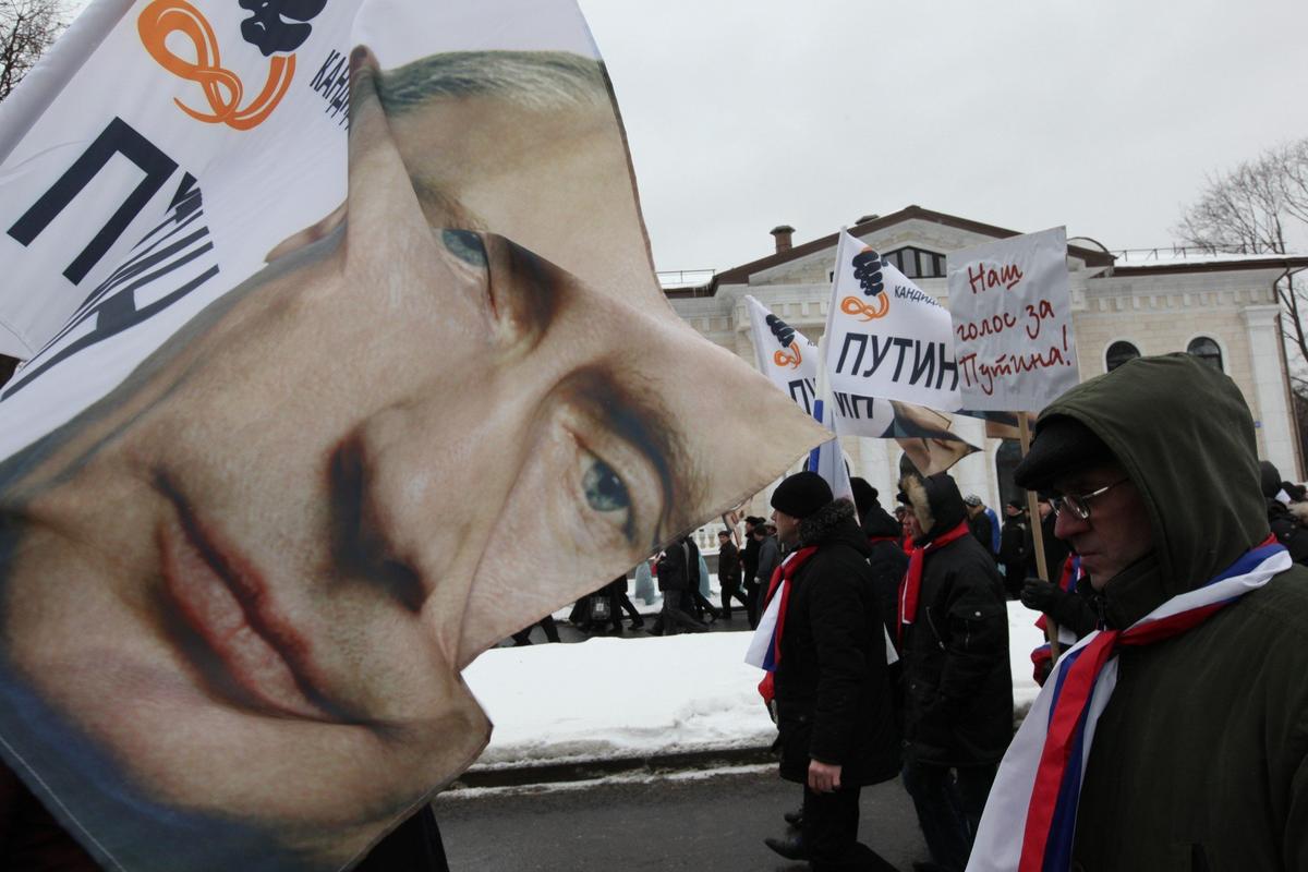 Митинг в поддержку Владимира Путина в Москве, 23 февраля 2012 года. Фото: Sasha Mordovets / Getty Images
