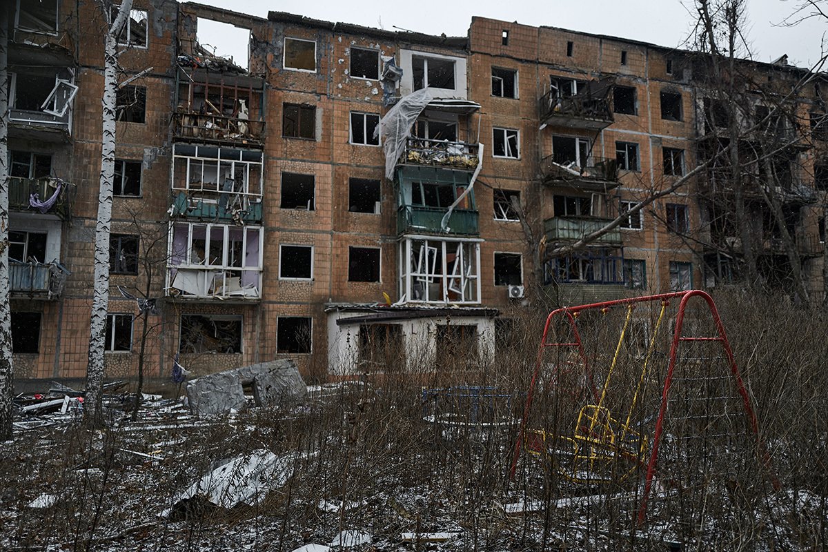Руины разрушенного города, 7 декабря 2023 года. Фото: Константин Либеров / Libkos / Getty Images