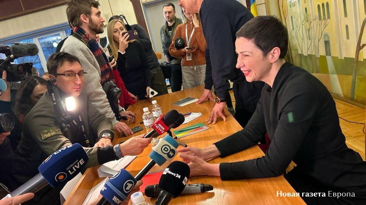 В Украине прошла пресс-конференция освобожденных белорусских политзаключенных