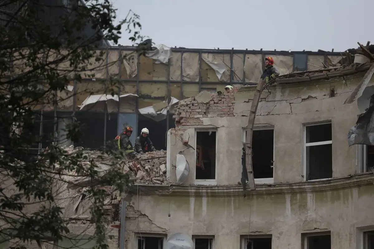 Photo: Aftermath of the attack on Lviv