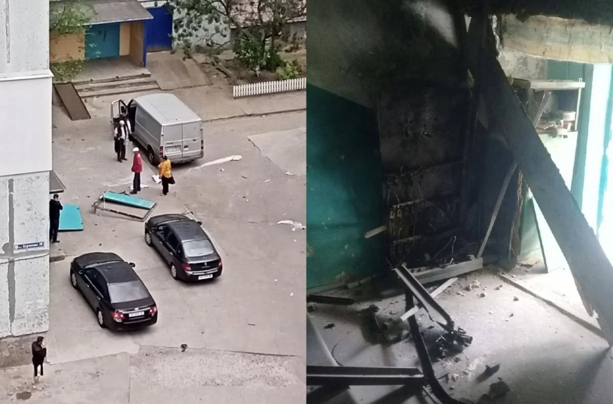 Фото: предполагаемое место взрыва/УНИАН