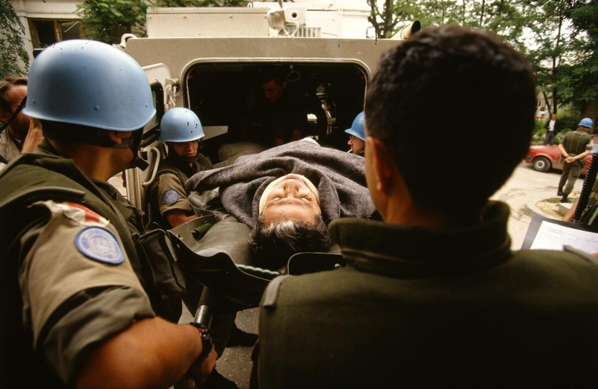 Миротворцы ООН в Сараево, 1992 год. Фото: Jon Jones / Sygma / Sygma / Getty Images
