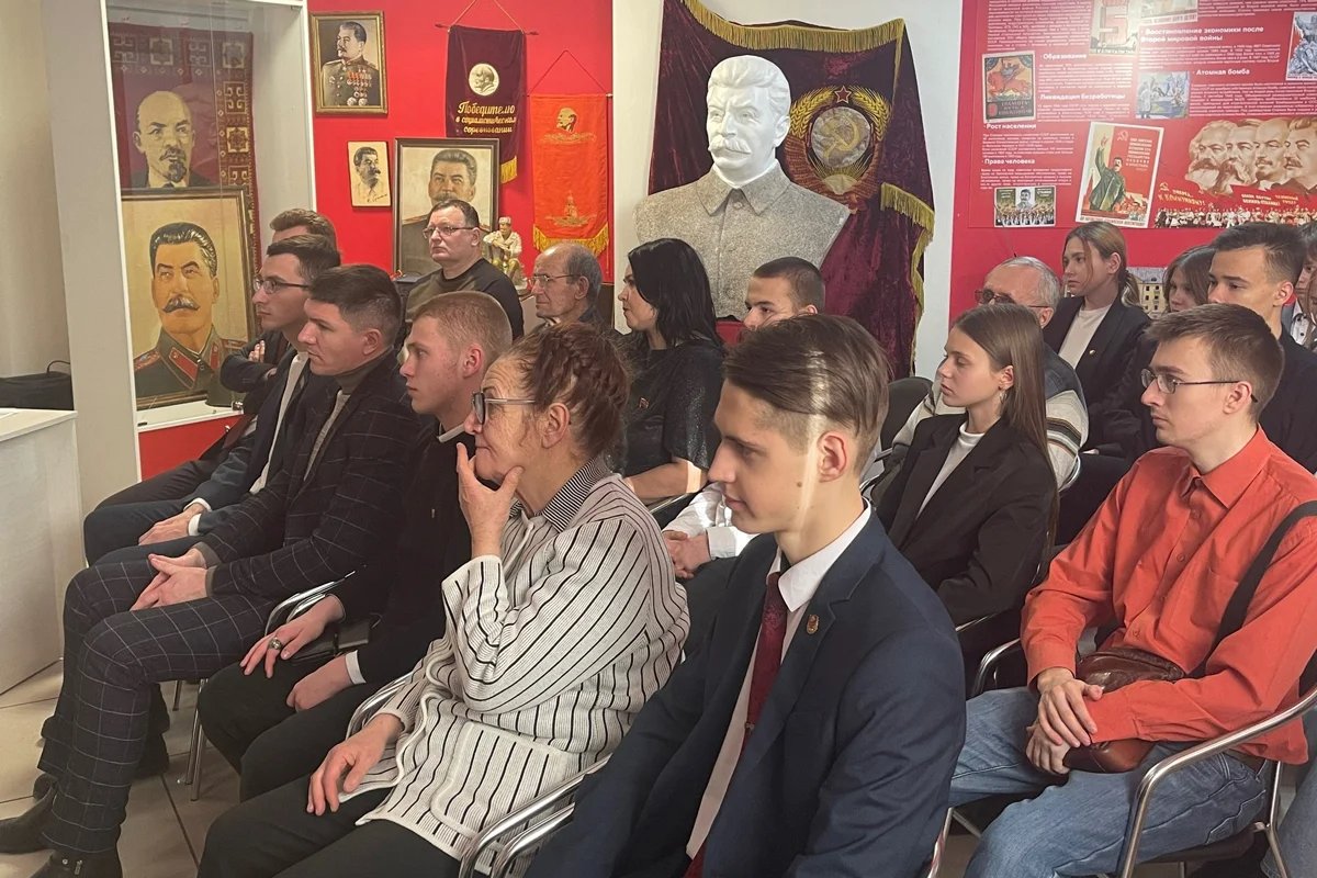 Visitors to the Stalin Centre at an event marking Lenin’s birthday. Photo:  Communists of Russia / VK
