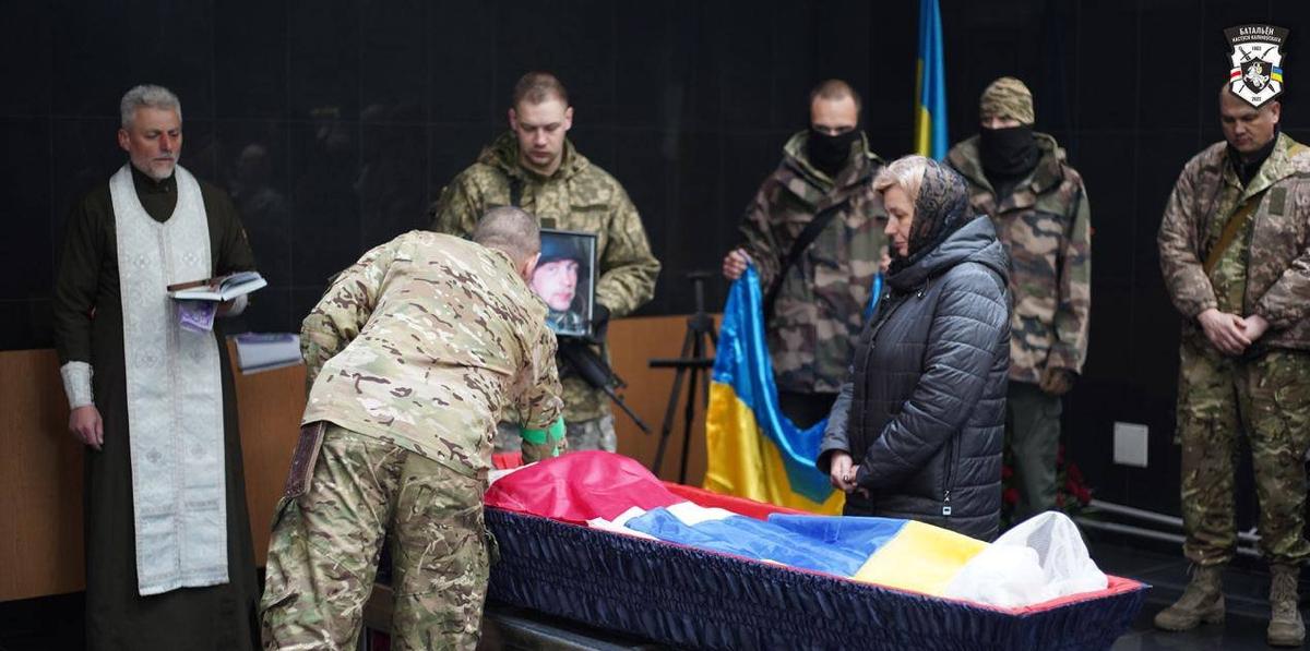 Похороны одного из бойцов. Фото: телеграм / Полк Каліноўскага