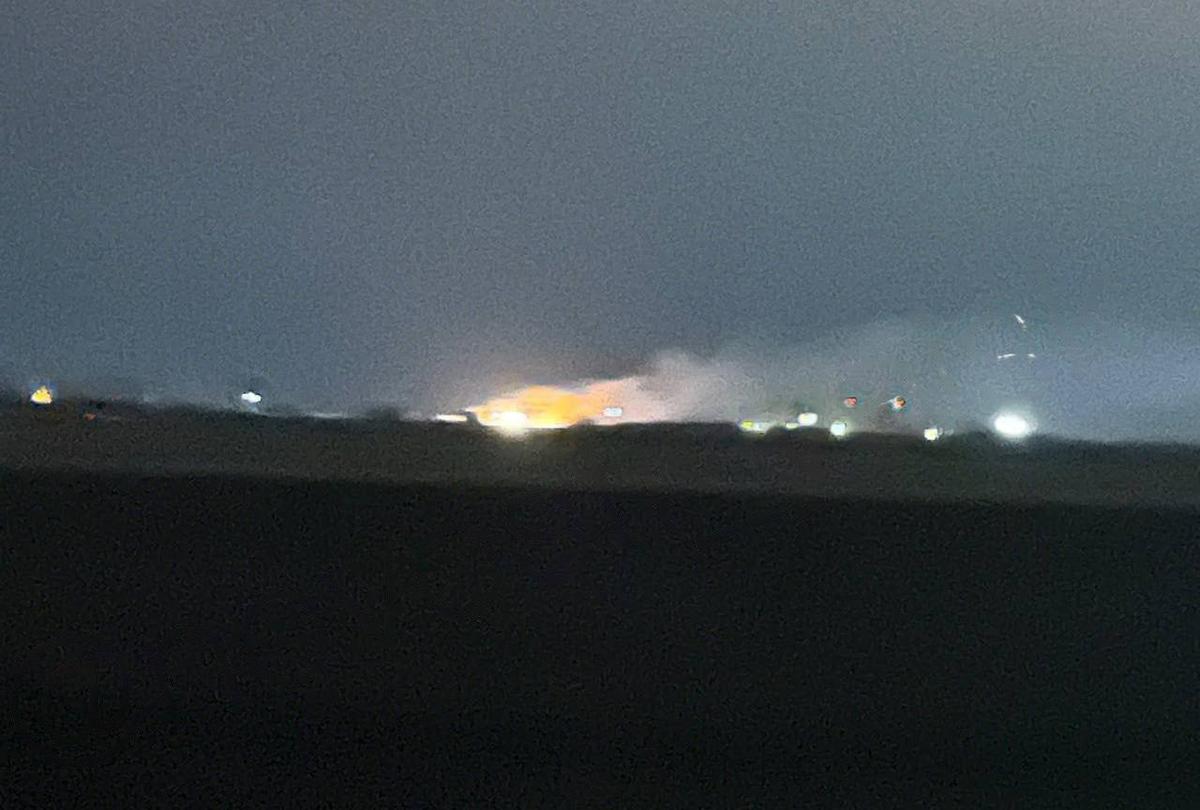 Пожар вблизи аэродрома в Ейске. Фото: соцсети