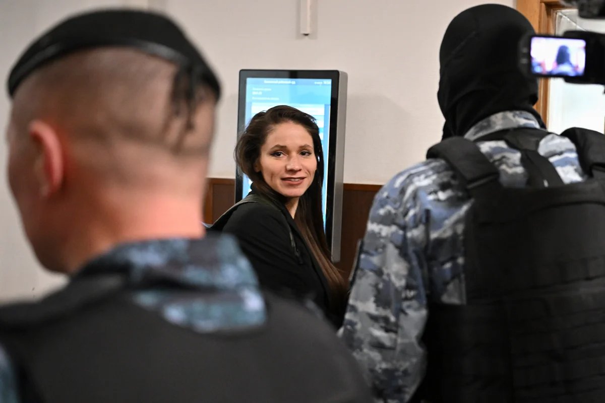 Antonina Favorskaya appears in court in Moscow, 29 March 2024. Photo: Dmitry Serebryakov / AP Photo / Scanpix / LETA